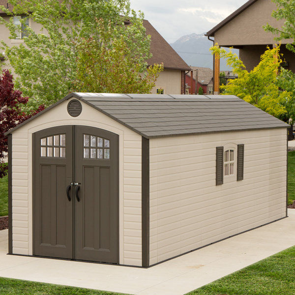 lifetime 8 ft. w x 20 ft. d plastic storage shed & reviews